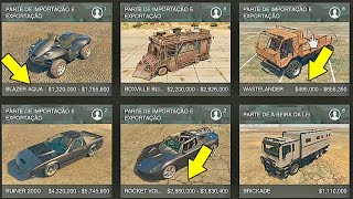 Como Comprar o Galpão e os Carros ESPECIAIS GTA V DLC Importação e Exportação [upl. by Oreves]