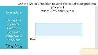 Section 48  Greens Functions  Part 1 [upl. by Iretak619]