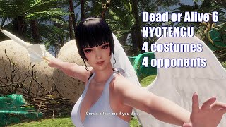 Dead or Alive 6 NYOTENGU 4 costumes amp 4 opponents  2024 [upl. by Sredna804]