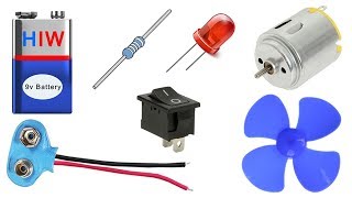 9v Battery hacks  Switch LED Motor Fan  Beginner tutorial [upl. by Mecke]