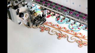 Loose beads amp Sequin embroidery SHOW FORTEVER embroidery machine [upl. by Eal]