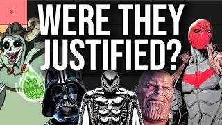 Were These Villains Justified Tier List [upl. by Ahsimit]