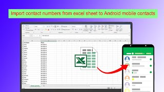 How to import contact numbers from Excel file to Android phone Excel to Phone contacts [upl. by Garate470]