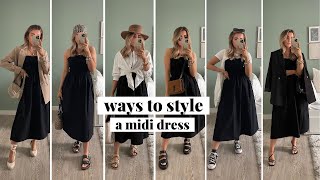 8 Ways To Style The Midi Dress  Summer Outfit Ideas 2021  jessmsheppard [upl. by Cailly]