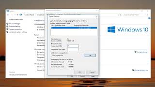 Windows 10 How to Adjust Virtual Memory [upl. by Mya]