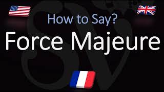 How to Pronounce Force Majeure CORRECTLY English American French Pronunciation [upl. by Ahsym]