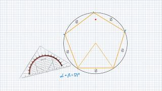 Mathe 9  Ein regelmäßiges Fünfeck konstruieren regelmäßiges Vieleck [upl. by Fleeta]