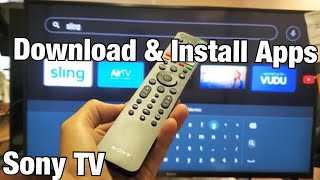 Sony Smart TV How to Download  Install Apps Android TV [upl. by Atteynot]