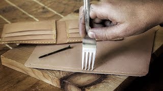 Can You Make a Leather Wallet WITHOUT Tools [upl. by Sair]