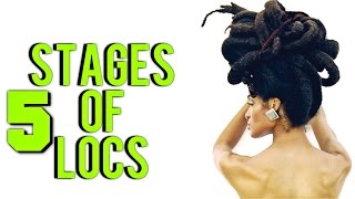 THE 5 STAGES OF LOCS  The Process  Patty Phattty [upl. by Bowles]