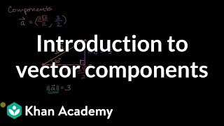 Introduction to vector components  Vectors  Precalculus  Khan Academy [upl. by Ybot]