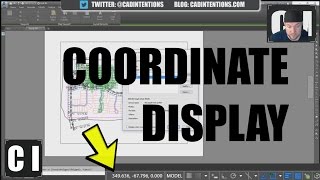 AutoCAD How to Display Coordinates and other Settings [upl. by Goeger]