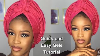 Quick and Easy Gele Tutorial How to tie simple Gele using Asoeke by yourself [upl. by Eeimaj]