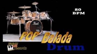 Pop Balada 80 bpm  Ritmo de Bateria  Drum rhythm in ballad [upl. by Erdrich]