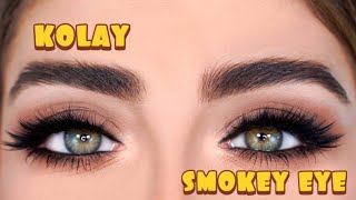 KOLAY SMOKEY GÖZ MAKYAJI NASIL YAPILIR [upl. by Dareece]