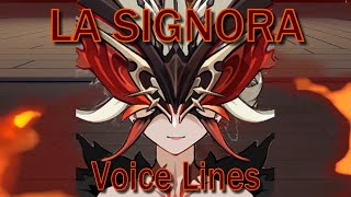 La Signora Weekly Boss  Voice Lines  Genshin Impact [upl. by Cicenia]