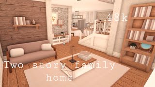 Roblox Bloxburg  Two Story Family Home 48k  House Build [upl. by Perri]