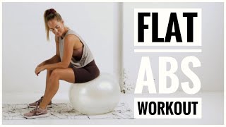 Stability Ball AB WORKOUT  Strong Core  Flat Stomach Exercises [upl. by Adien]