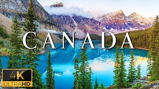 FLYING OVER CANADA 4K UHD  Relaxing Music With Stunning Beautiful Nature 4K Video Ultra HD [upl. by Saunderson]