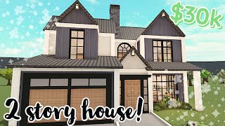 30k Bloxburg House Build 2 Story Tutorial WITH VOICE [upl. by Attesor]