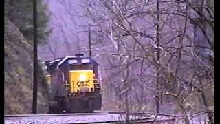 Hard pulling SD402 units at Trammel Va 1992 [upl. by Ruhtracm]