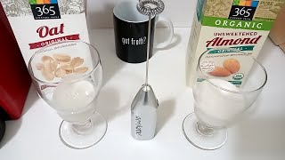 Oat Milk vs Almond Milk part 2 Frothing Test [upl. by Yessac266]