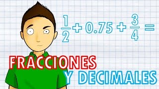 SUMAR FRACCIONES Y DECIMALES Super facil [upl. by Ytsirhc]