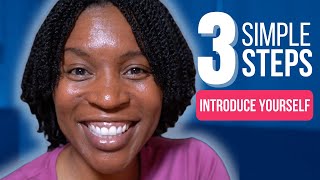 HOW TO INTRODUCE YOURSELF IN ENGLISH  3 SIMPLE STEPS FOR SELF INTRODUCTION IN ENGLISH [upl. by Enelyad740]