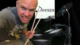 Donner DED 100 Electronic Drum SetAndy Rehfeldt Demo [upl. by Oned852]