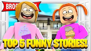 Top 5 Funny Brookhaven Stories  Roblox [upl. by Willyt]