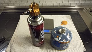 Canister isobutane butane refill adapter  Does it work Yes [upl. by Ddene343]