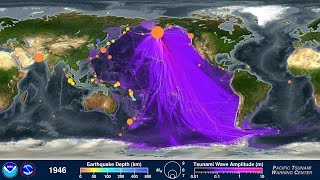 120 Years of Earthquakes and Their Tsunamis 19012020 [upl. by Izak]