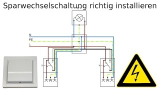 Sparwechselschaltung anschließen und Funktionsweise [upl. by Ecnadnac762]