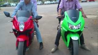 Kawasaki Ninja 250r vs Hyosung gt250r exhaust sound [upl. by Rollins916]