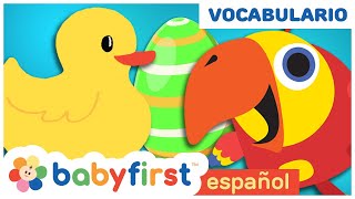 Huevo Sorpresa de Colores  Aprende Animales con Larry  Videos Educativos para Niños  BabyFirst TV [upl. by Oeflein702]