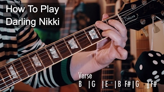 Darling Nikki Prince Guitar Tutorial [upl. by Ramu]