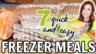 7 Easy Freezer Meals  QUICK AND SIMPLE MAKE AHEAD DINNERS  CASSEROLES AND CROCKPOT [upl. by Annaeirb29]