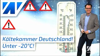 Unwetterwarnung Noch mehr Schnee Deutschland wird zur Kältekammer Unter 20°C kalt Dauerfrost [upl. by Yahska536]