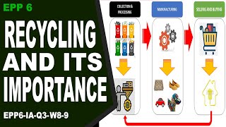 RECYCLING AND ITS IMPORTANCE TLE6IAQ3Module 7Week 89 [upl. by Inalaeham908]