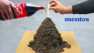 Volcano Eruption  Experiment CocaCola and Mentos Reaction  MrTinkerer [upl. by Doria]