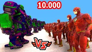 10000 FLASH VS 10 HULKBUSTER 😱  Süper Kahramanlar [upl. by Akemhs]