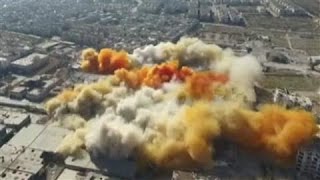 Syrian Rebels Release Footage of a Bomb Attack [upl. by Ekard796]