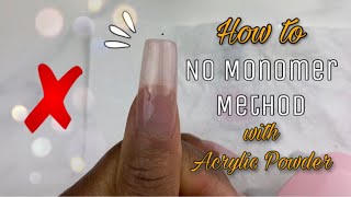 HOW TO NO MONOMER METHOD  SAVILAND ACRYLIC POWDER  BY BABYGIRLNAILS  Acrylic Nails for Beginners [upl. by Minsat183]