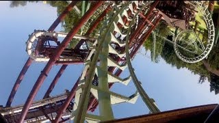 Magic Mountain Roller Coaster POV Gardaland Italy Vekoma Looping Corkscrew [upl. by Pinto]