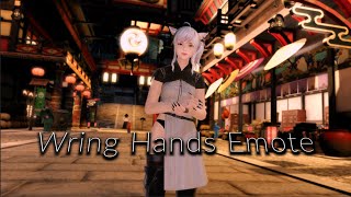 FFXIV Wring Hands Emote 555 [upl. by Enttirb254]