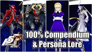 Persona 5 Royal  100 Compendium amp All Persona Lore Including All DLC amp Teammates Personas [upl. by Hamnet]