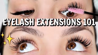 EYELASH EXTENSIONS 101  Everything You NEED To Know About Eyelash Extensions [upl. by Eednar]