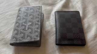 GOYARD Saint Pierre Card Wallet VS LOUIS VUITTON Pocket Organizer  COMPARISON [upl. by Nyram406]