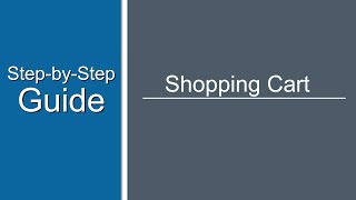 Shopping Cart StepbyStep [upl. by Adda967]