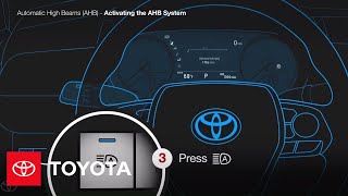 How to Turn On the Automatic High Beams  Toyota [upl. by Petrine536]